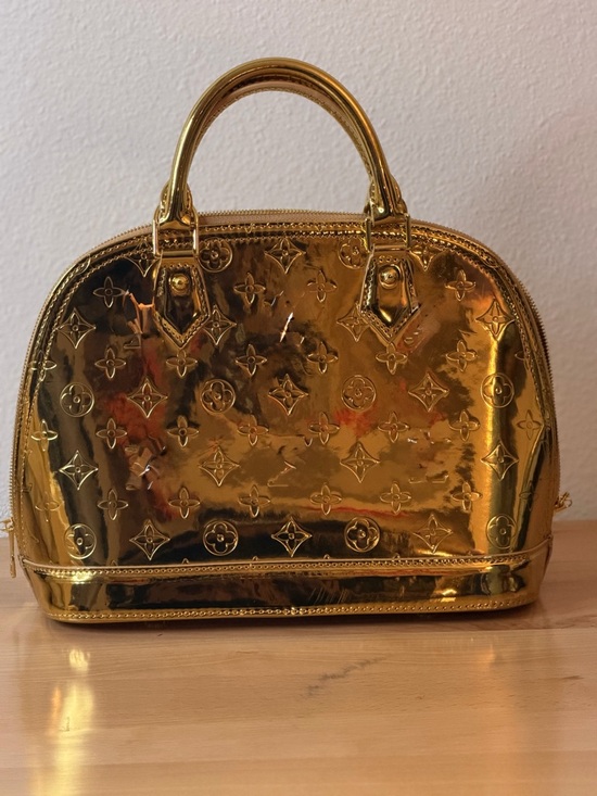 LV Handbags - Limited Edition LV antique Gold Monogram Miroir Alma GM Bag vernis
